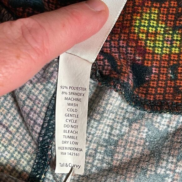 LularRoe Floral Plus Size Tall Curvy Leggings 12-22 - Picture 8 of 10